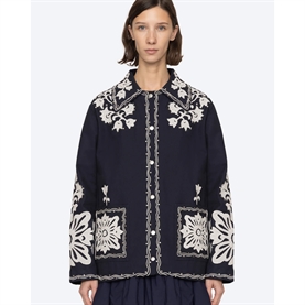 Sea New York LILIANA Applique Jacket, Navy